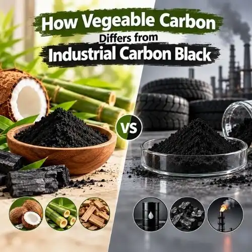 How vegetable carbon differs from industrial carbon black